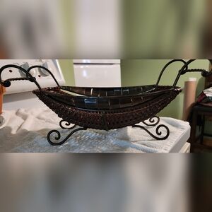 Decorative Woven Baskets on Stand